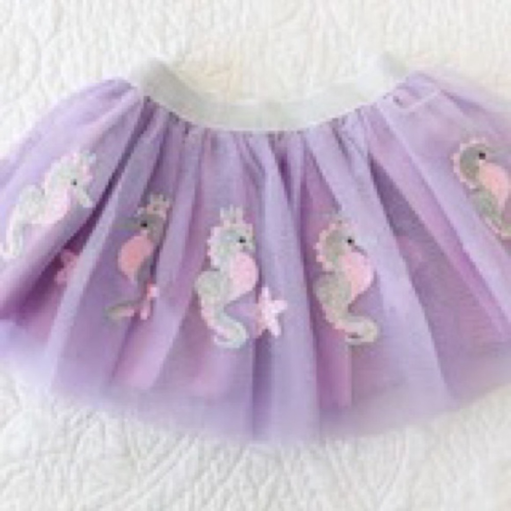 Charlies project kids seahorse glitter tutu skirt